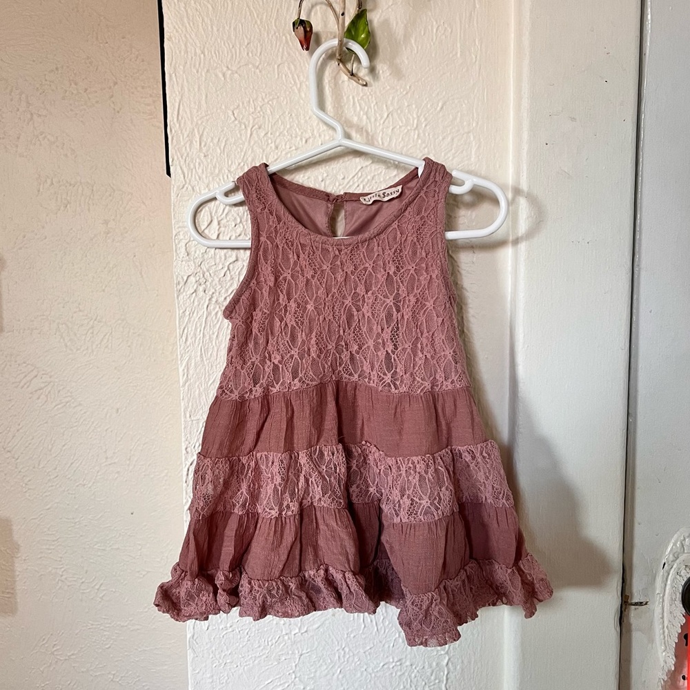Cute lace dress with ruffles